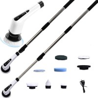 7 In 1 Electric Cleaning Brush Kit 25W Wireless Electric Scrub Brush Cleaning Tool with Telescopic Handle