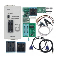 RT809F ISP Programmer USB Programmer Smart Read-Write Program LCD Programmer w/ 11 Socket Adapters