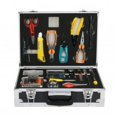 JW5001A 20PCS Fiber Optic Tools Fiber Optic Fusion Splicing Tool Kit w/ Case For Fiber Maintenance