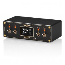 One Little Bear U6 6-Port USB Hub 6 Channels USB Switcher OLED Power Meter with Black Aluminum Shell