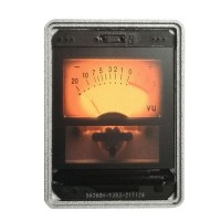 GEEKTONE Voice Gauge 1.3" Rechargeable Voice-Controlled VU Meter Aluminum Alloy Shell Silver