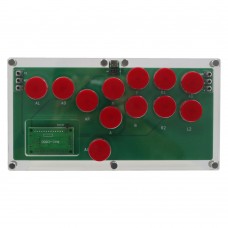 B1-MINI-PC Ultra Slim Arcade Stick Fight Stick Game Controller (Red Buttons) for PC Cellphone
