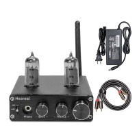 Heareal G3 200W Tube Amplifier Bluetooth Power Amp + Power Adapter + Dual RCA to Dual RCA Cable