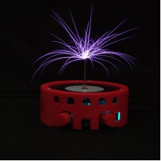 Circular Flat Tesla Coil Bluetooth Musical Tesla Coil Red Shell with Two Class E Amplifier Circuits