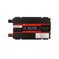 3000W Car Solar Power Inverter 12V 24V to 220V Home Power Inverter with LCD Screen Black Shell