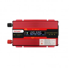 3000W Car Solar Power Inverter 12V 24V to 220V Home Power Inverter with LCD Display Red Shell