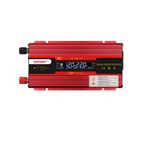 4000W Car Solar Power Inverter 12V 24V to 220V Home Power Inverter with LCD Display Red Shell