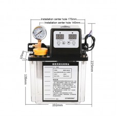 2L 220V Automatic Lubrication Pump Dual Display & Pressure Gauge for CNC Machines & Oil Pump Lathes