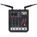 RK-211 Mixer Sound Card Micro 4-Channel Mixing Console with Wireless Microphones for Conference Show