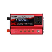 3000W Universal Solar Power Inverter Input 12V/24V Output 220V with Flowing Light 4 USB Ports