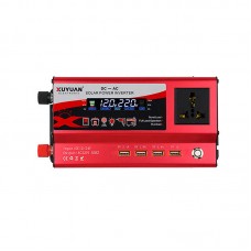 4000W Universal Solar Power Inverter Input 12V/24V Output 220V with Flowing Light 4 USB Ports