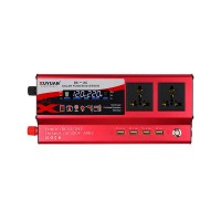 6000W Universal Solar Power Inverter Input 12V/24V Output 220V with Flowing Light 4 USB Ports