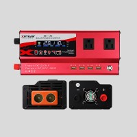 6000W Car Solar Power Inverter US Input DC 12V/24V Output AC 110V with Flowing Light 4 USB Ports