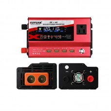 3000W US Socket Car Solar Power Inverter Input DC 12V/24V Output AC110V with Light 4 USB Ports