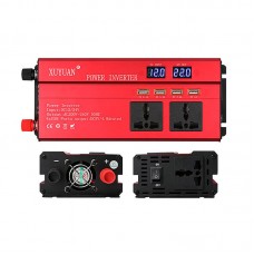 1200W Power Inverter DC 12V/24V to 220V Vehicle Solar Power Inverter with Screen Universal Socket