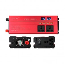 2000W Power Inverter DC 12V/24V to 220V Vehicle Solar Power Inverter with Screen Universal Socket