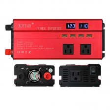 1200W Power Inverter DC 12V 24V to 110V Vehicle Solar Power Inverter with LED Display US Socket