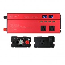 2000W Power Inverter DC 12V 24V to 110V Vehicle Solar Power Inverter with LED Display US Socket