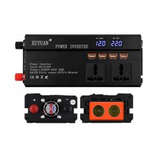 1200W DC 12V/24V to 220V Car Power Inverter Solar Power Inverter with LED Display Universal Socket