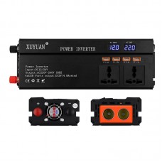 2000W DC 12V/24V to 220V Car Power Inverter Solar Power Inverter with LED Display Universal Socket