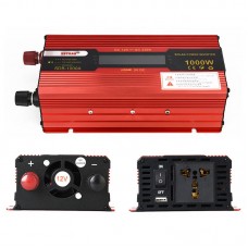 1000W 12V/24V to 220V Solar Power Inverter Car Power Inverter w/ LCD Display Multi-Layer Protection