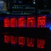RGB Clock RGB Digital Clock E-sports Room Desktop Decoration Ambient Light (Wood Grain Base)