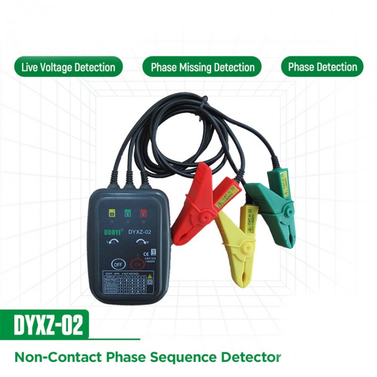 DYXZ02 NonContact Phase Sequence Detector Phase Sequence Indicator for Live Voltage Detection