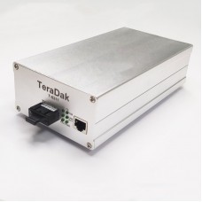 TeraDak T-S211-TCXO 220V Fiber Optic Transceiver SM Single Fiber 15/25KM MM Dual Fiber 2KM Extension