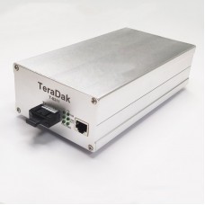 TeraDak T-S211-OCXO 110V Fiber Optic Transceiver SM Single Fiber 15/25KM MM Dual Fiber 2KM Extension