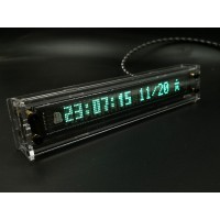 VFD Clock Flip Clock Timing Reminder Manual or Automatic Brightness Adjustment with Transparent Acrylic Shell