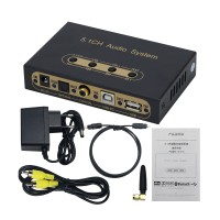 HG-677X 5.1CH Audio System Bluetooth Receiver U Disk Player Optical Coaxial Audio DAC USB Sound Card
