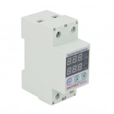 SVP-916 80A Over Voltage Protection Limit Current Dual Display Adjustable Voltage Monitoring Device Protector Relay 220V