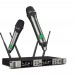 TZT K-39R Professional Wireless Microphone System Cordless Microphone System Two UHF Wireless Mics