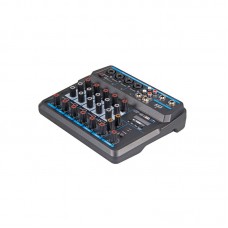 TZT KU-6 Musical Mini Mixer 6-Way Mixing Console USB Sound Card for Performance & Domestic Uses