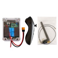 RX40E 500M/1640.4FT 12V 24V 30V 40A Boat Remote Control Kit with Waterproof Case & Foldable Antenna