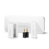 Godox MoveLink Mini UC Kit 2 Wireless Microphone System Two TX and One RX (Cloud White) for Type-C