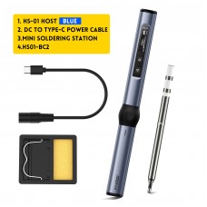 HS-01 Blue Standard BC2 Version Smart Soldering Iron with PID Smart Constant Temperature Maintenance Soldering for FNIRSI