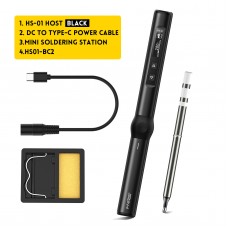 HS-01 Black Standard BC2 Version Smart Soldering Iron with PID Smart Constant Temperature Maintenance Soldering for FNIRSI