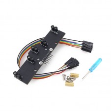 5-way Digital Tracking Sensor Five-channel Grayscale Sensor Module for Photoelectric Line Search and Color Recognition
