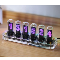 NovelLife Tube-RGB Pseudo Glow Tube Clock Desktop E-sports Room Decoration Gift for Boyfriend