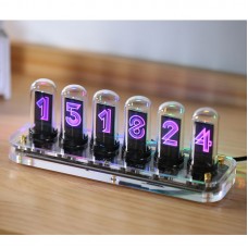 NovelLife Tube-RGB Pseudo Glow Tube Clock Desktop E-sports Room Decoration Gift for Boyfriend