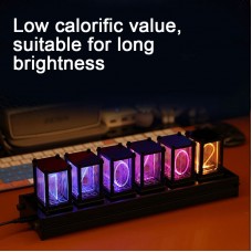 RGB Pseudo Glow Tube Clock Digital Clock Desktop Clock Imported Chip with Less Heat Generated