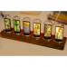 IPS Pseudo Glow Tube Clock Voice Controlled Digital Clock Alarm Electronic Album 1.9" Screen Walnut Base