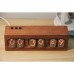 IN12 Nixie Tube Clock Creative Retro Desktop Clock Digital Clock DIY Decoration (African Padauk)