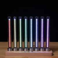 SLCreateFFT Rhythm Light Music Spectrum Display Cyberpunk Gift w/ Beech Base Supports Phone Control