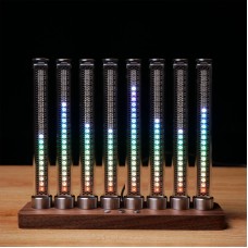 SLCreateFFT Rhythm Light Music Spectrum Display Cyberpunk Gift w/ Walnut Base Supports Phone Control