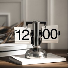 Automatic Flip Clock Desktop Clock Digital Clock Home European Style Decoration White Number Card