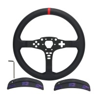 33CM/13" Racing Steering Wheel (with Cow Leather) PC SIM Racing Accessory Suitable for MOZA R5