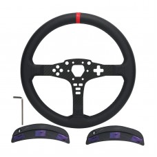 33CM/13" Racing Steering Wheel (with Cow Leather) PC SIM Racing Accessory Suitable for MOZA R5