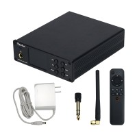 Black DA10 Dual Core ES9038 DSD512 Bluetooth 5.1 USB Decoder HiFi DAC Headphone Amplifier without USB Sub Card Version